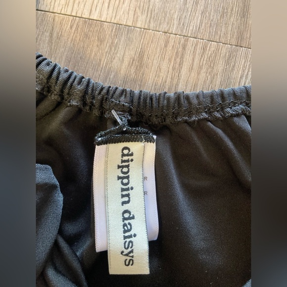 Dippin’ Daisys Bikini Bottom Small Black Beaded Side Tie - Picture 4 of 5